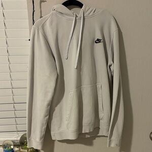 Nike Men's White Hoodie Sweater